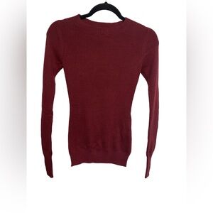 Express Burgundy Crew Neck Sweater